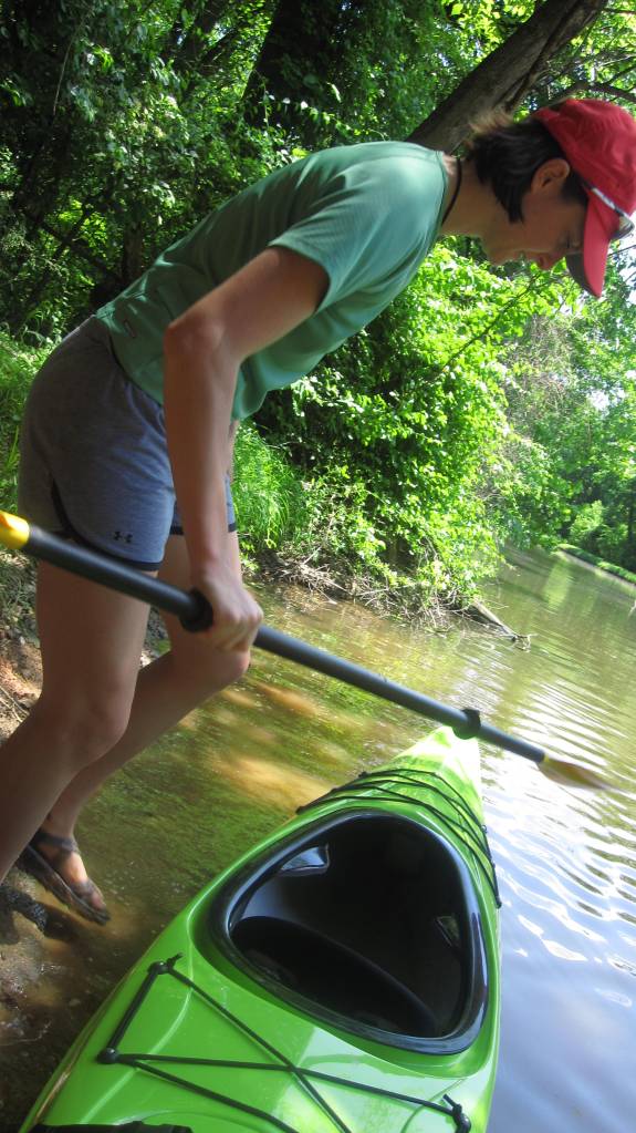 Paige and her kayak